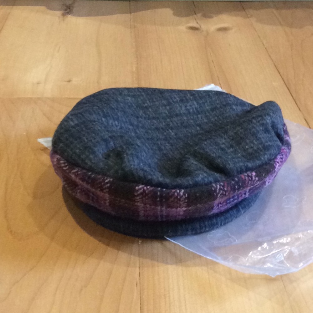 Grevi Firenze wool and plaid band beret